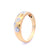 Hammer Set Diamond Dress Ring in 9ct Yellow Gold