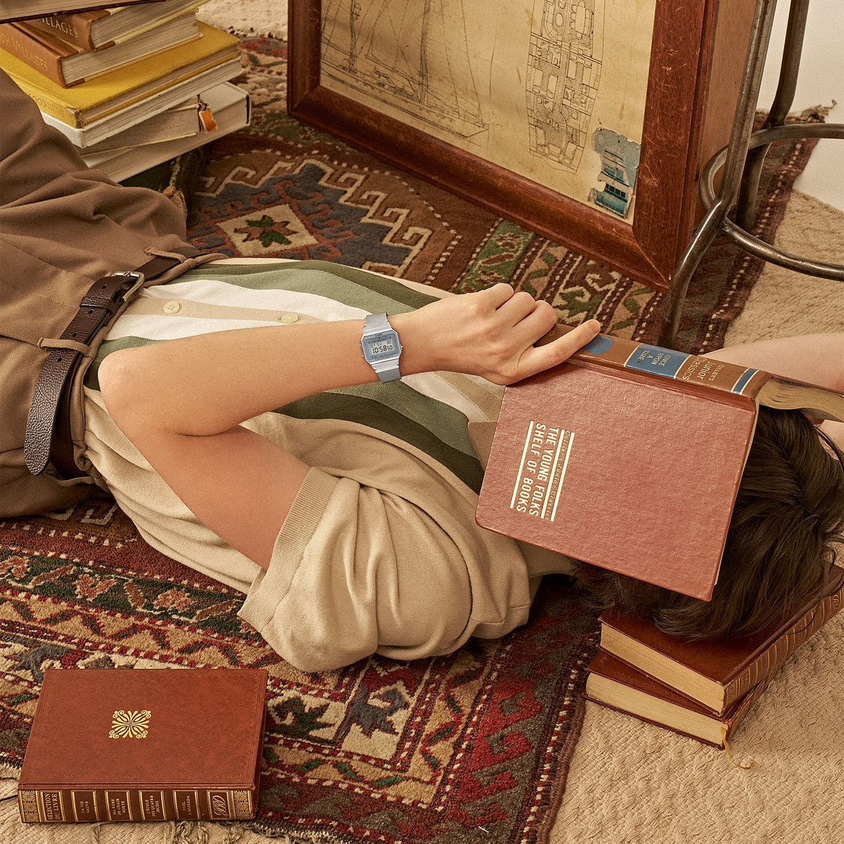 Casio Vintage Silver-Tone Steel Mesh Digital Women's Watch A700WM-7A