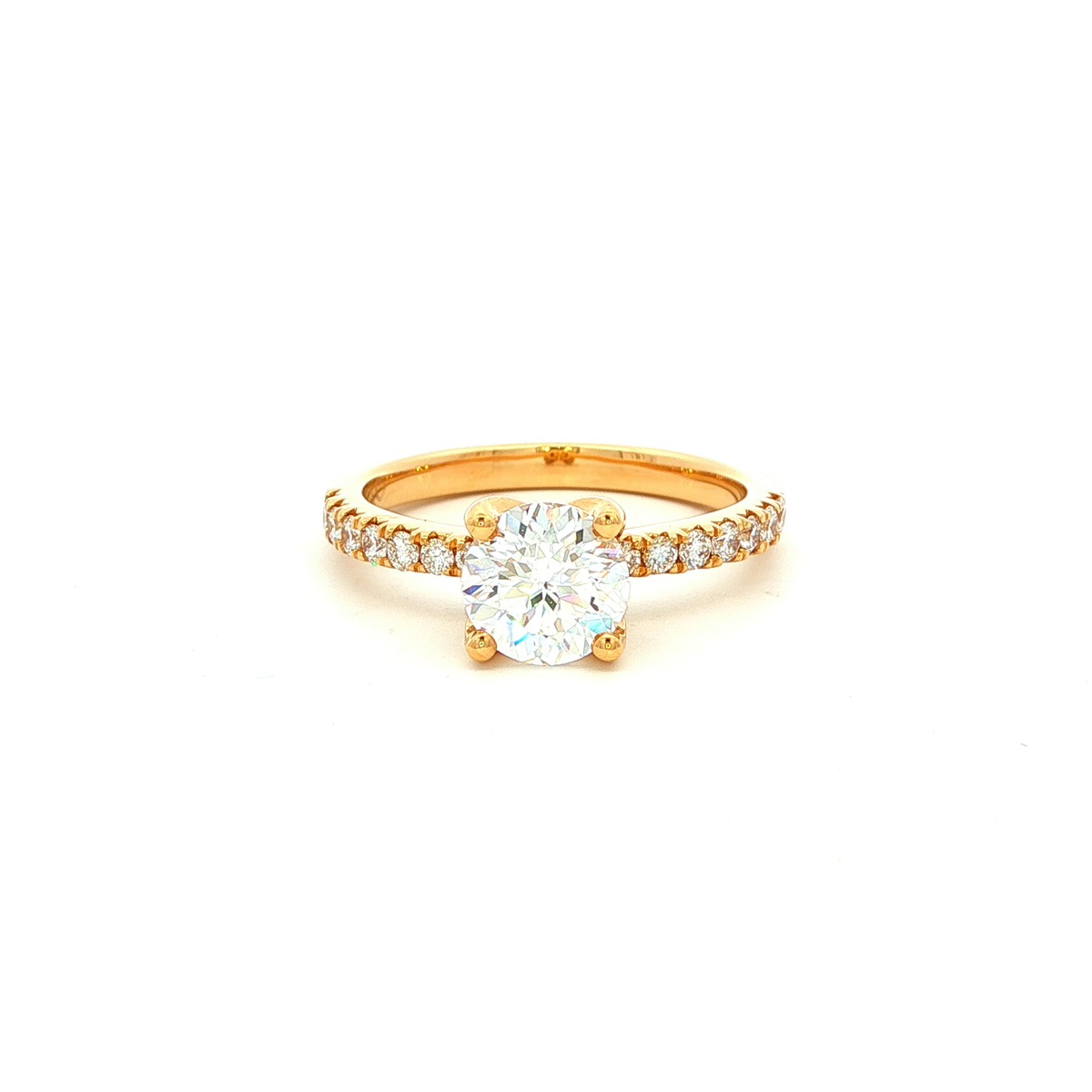 Engagement Ring Above Love Lab Grown Diamond Solitaire