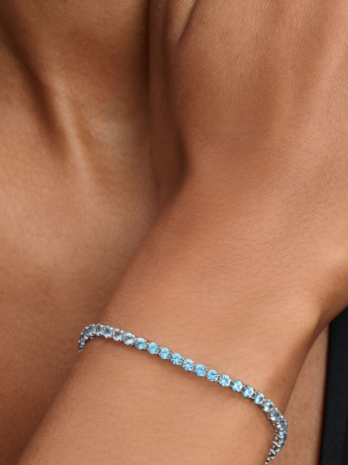 Pandora Sparkling Light Blue Tennis Bracelet