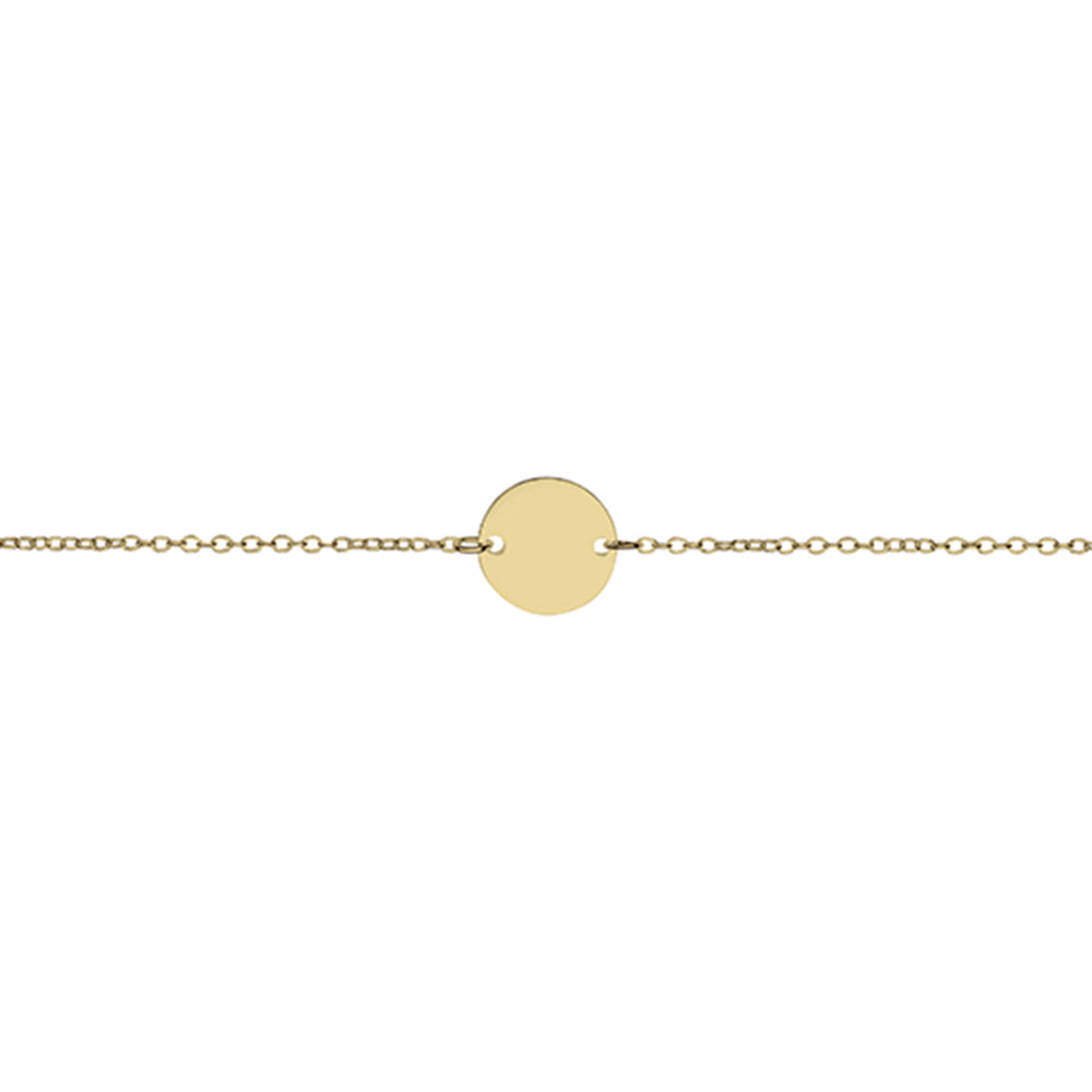 Sterling Silver Flat Disc Bracelet