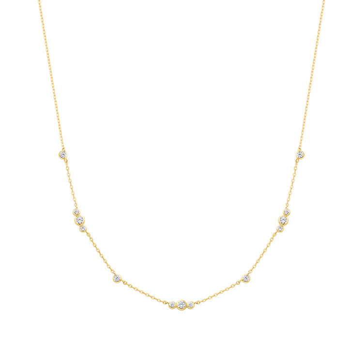 Ania Haie Sparkling Bezel Cubic Zirconia Station Necklace