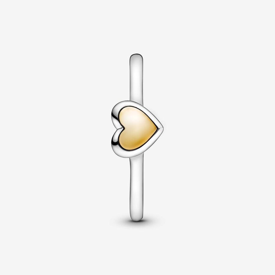 Domed Golden Heart Ring