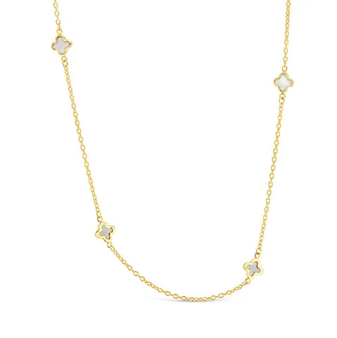 Mini Clover Mother of Pearl Necklace