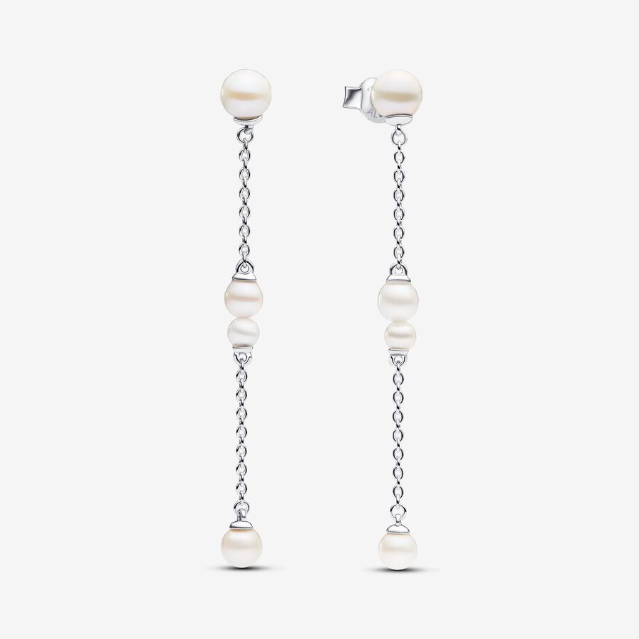 Treated Freshwater Cultured Pearl Drop Earrings