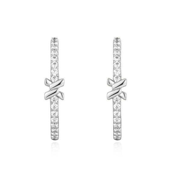Ania Haie Silver Cross Hoops