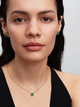 Pandora Green Lucky Clover Pendant Necklace