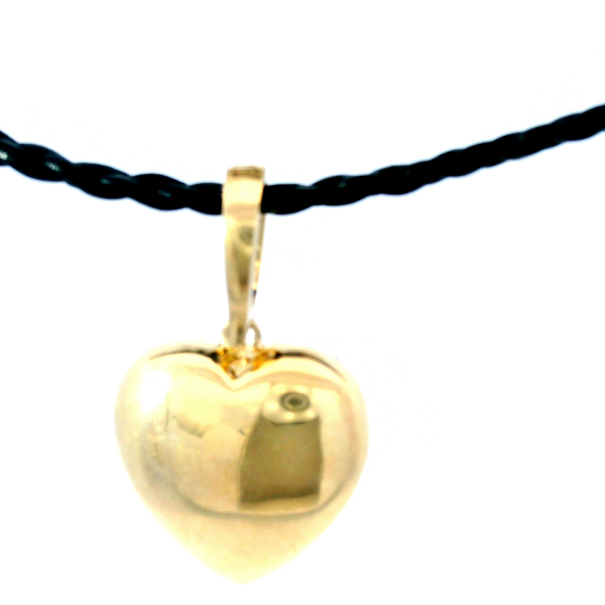 White Gold/Yellow Gold Enhancer Large Heart