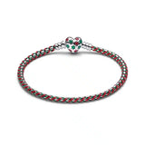 Pandora Braided Sterling Silver Box Chain Bracelet