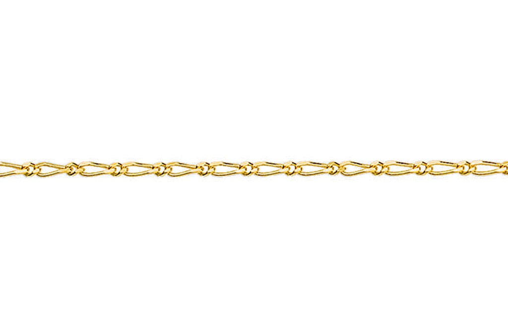 Yellow Gold 55cm Figaro Chain