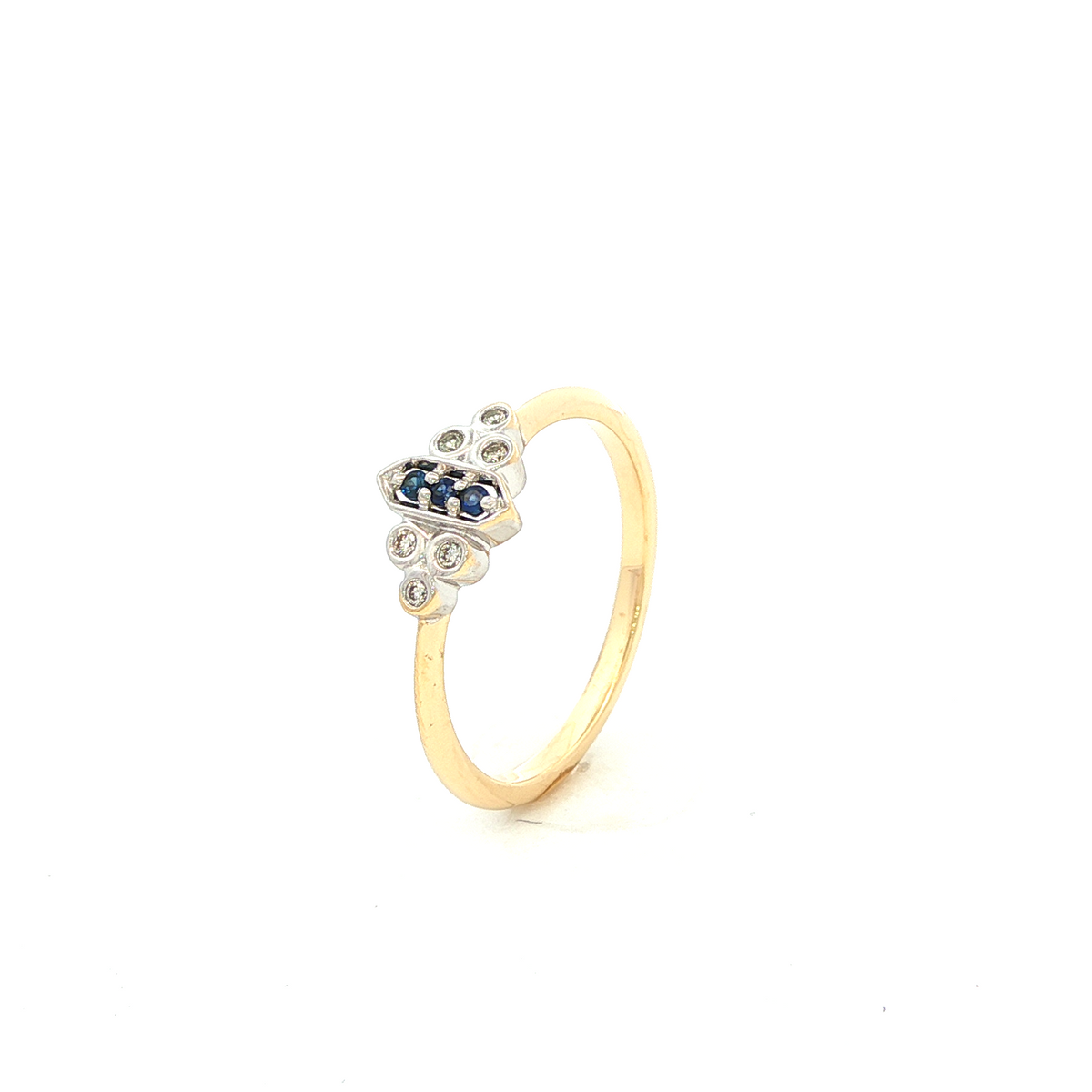 Sapphire and Diamond Dress Ring in Yellow Gold