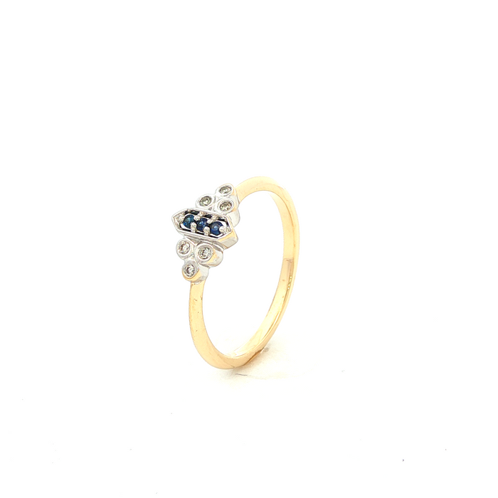 Sapphire and Diamond Dress Ring in Yellow Gold