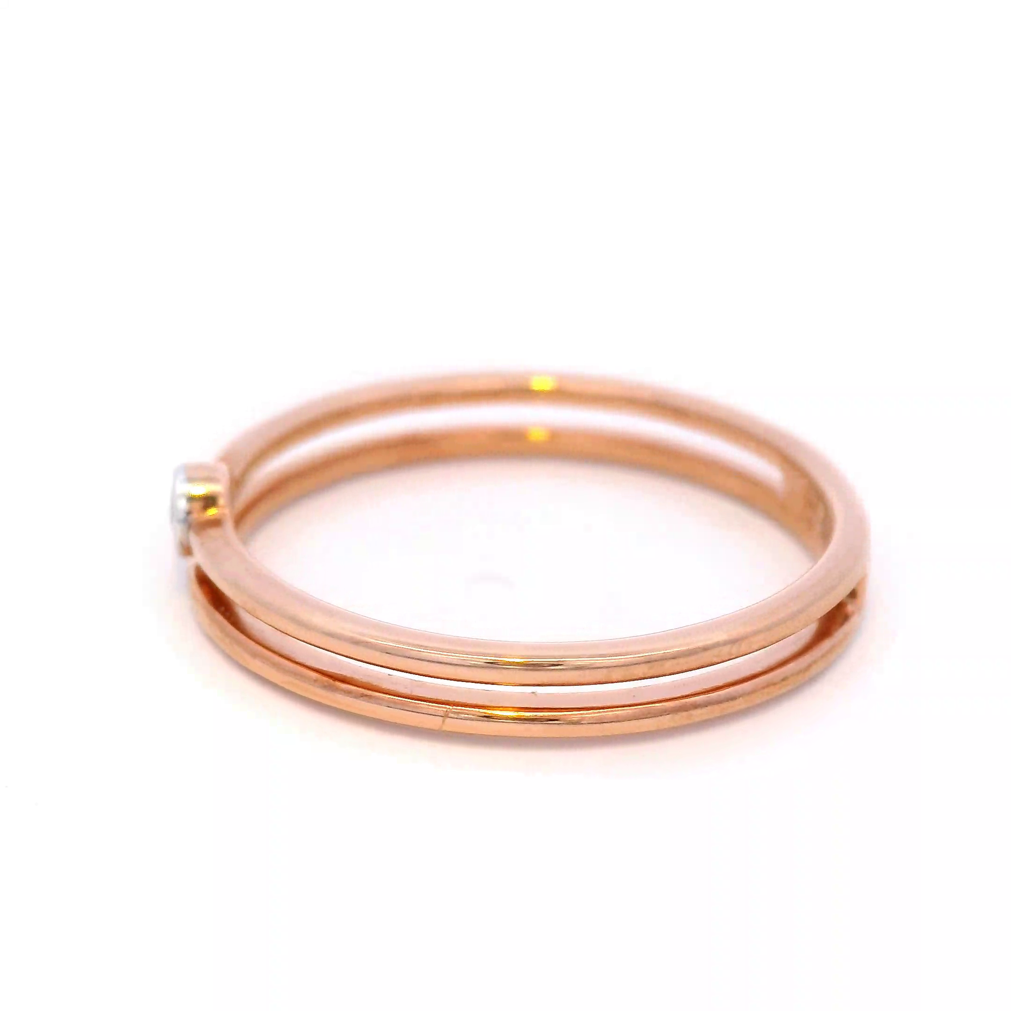Round Diamond Ring in 9 Carat Rose Gold