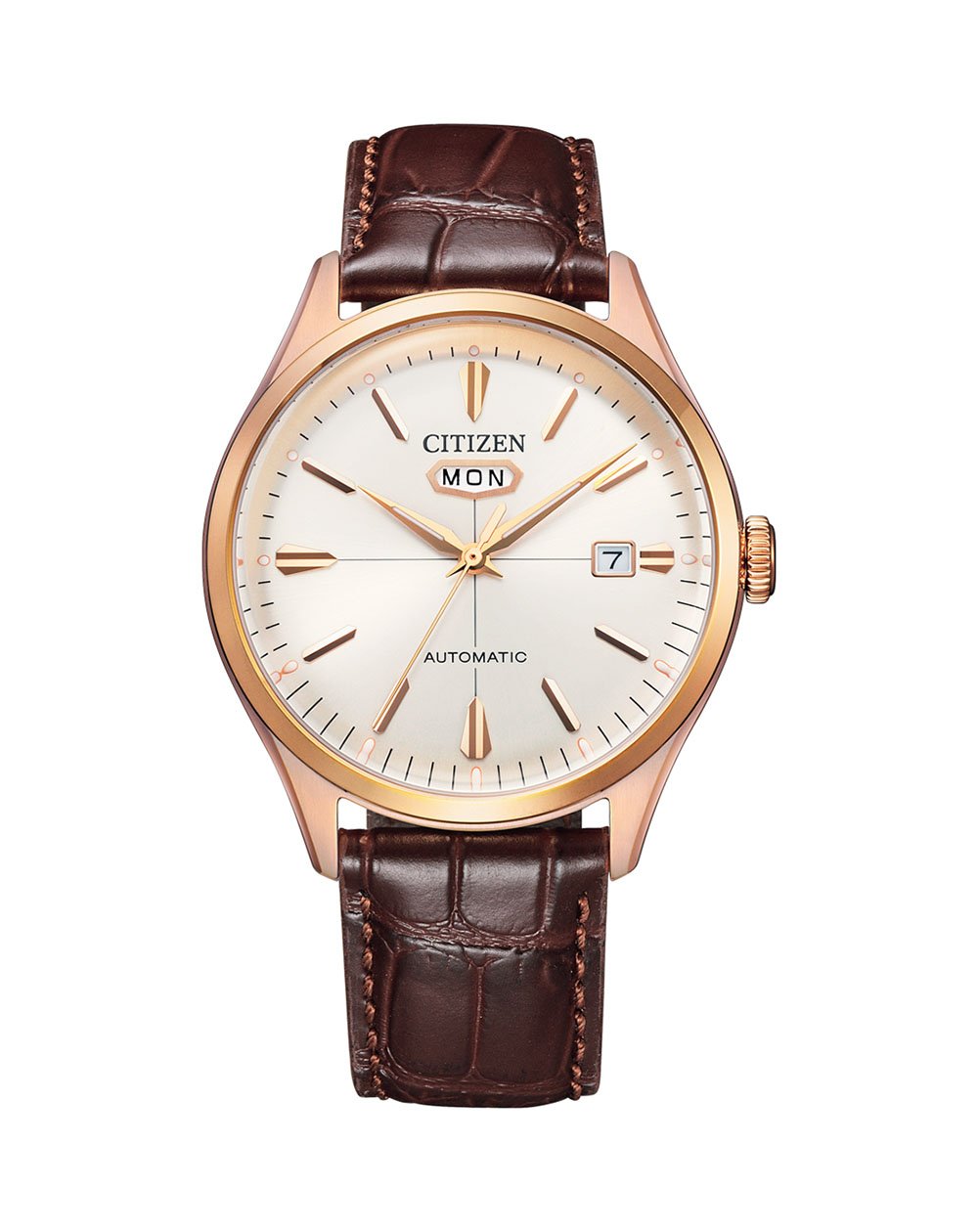 Citizen Men's Retro Style Pearl White Automatic Watch