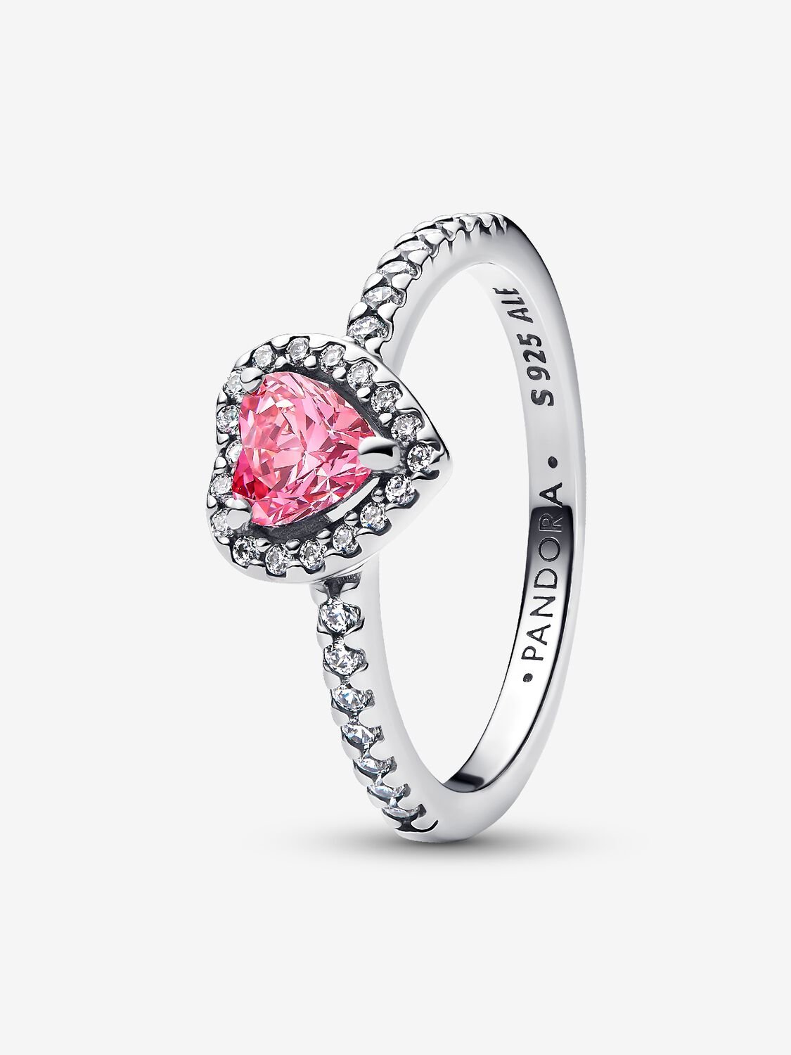 Pandora Elevated Pink Heart Ring
