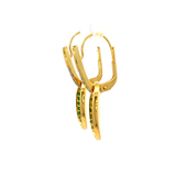 Breuning Tsavorite and Diamond Drop Earrings in Yellow Gold