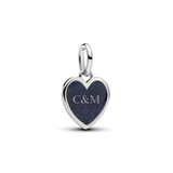 Pandora Engravable Heart Platinum-Plated Dangle Charm