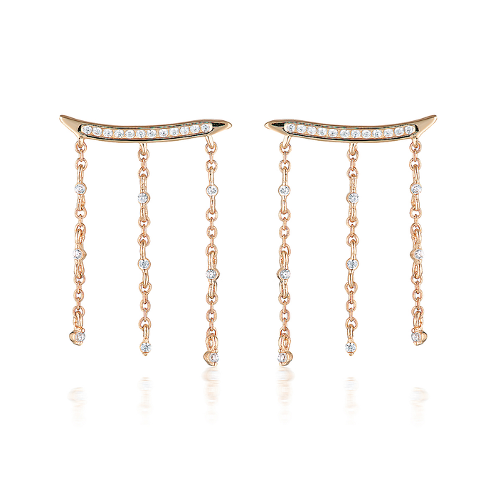 Georgini Red Carpet Billboard Earrings Rose Gold