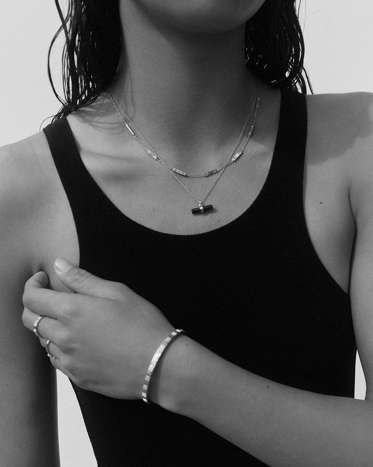 Kirstin Ash Lapis T-Bar Necklace