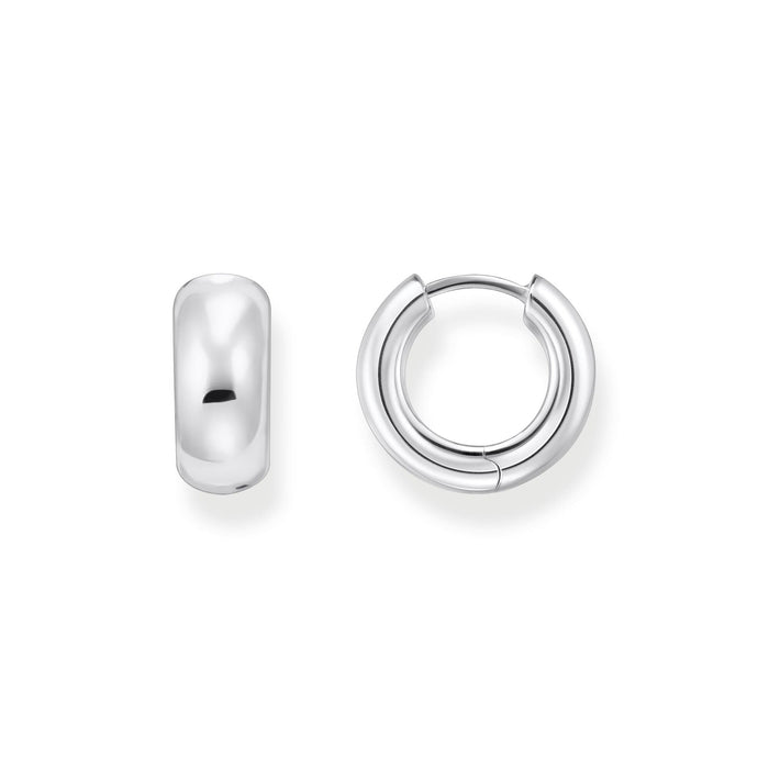 Thomas Sabo Hoop Earrings In Chunky Design Mini Silver