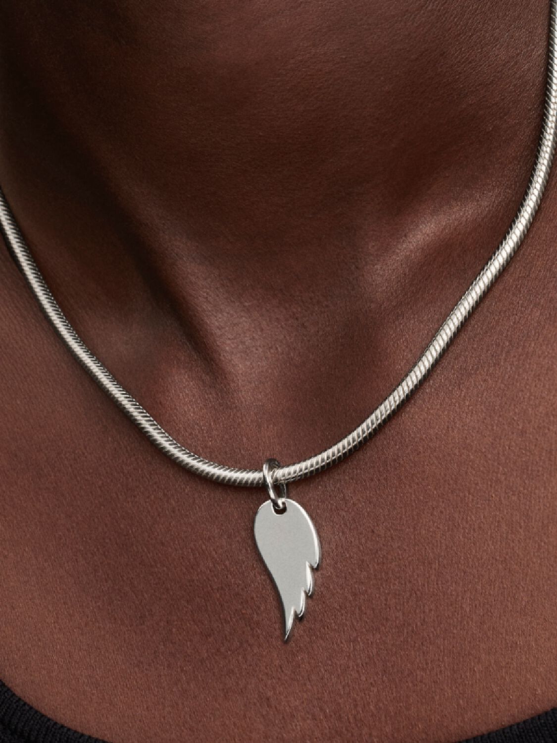 Pandora Engravable Angel Wing Tag Pendant