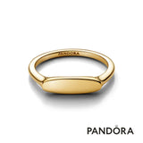 Engravable 14k gold-plated ring