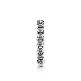 Linked Love Silver Ring Band