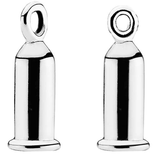 Pandora D19 SILVER EARRING TUBE FOR PAVE CHARMS