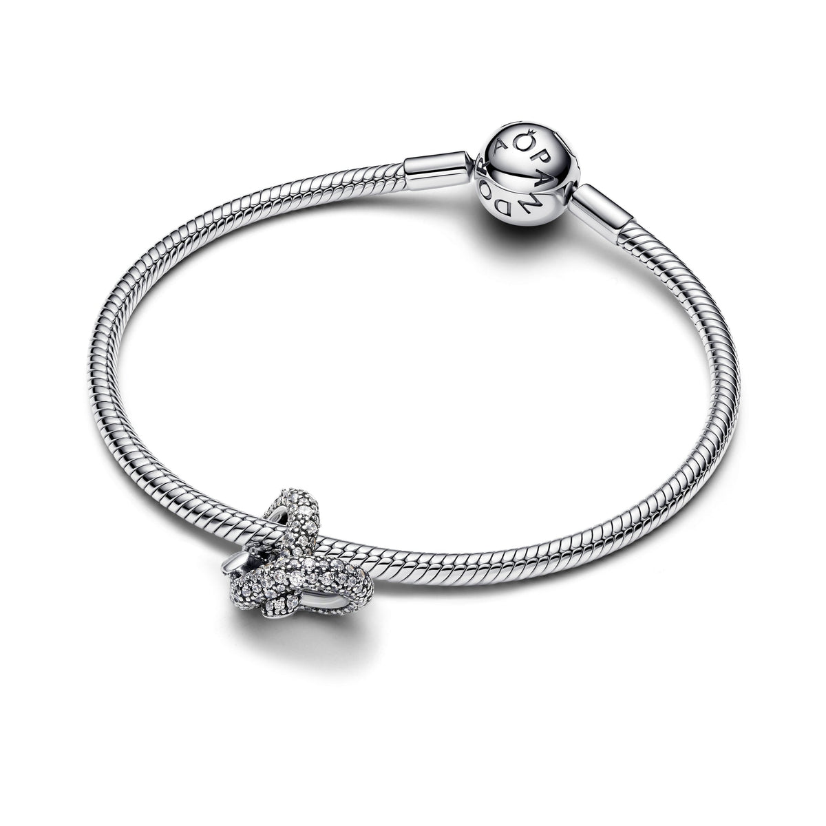Pandora Pavé Infinity Knot Heart Charm