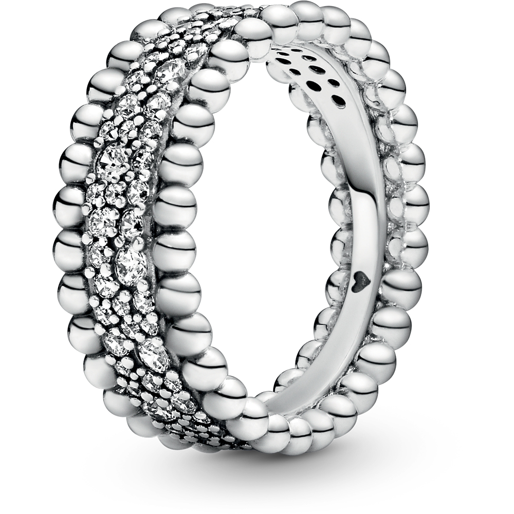 Beaded Pavé Band Ring - 60