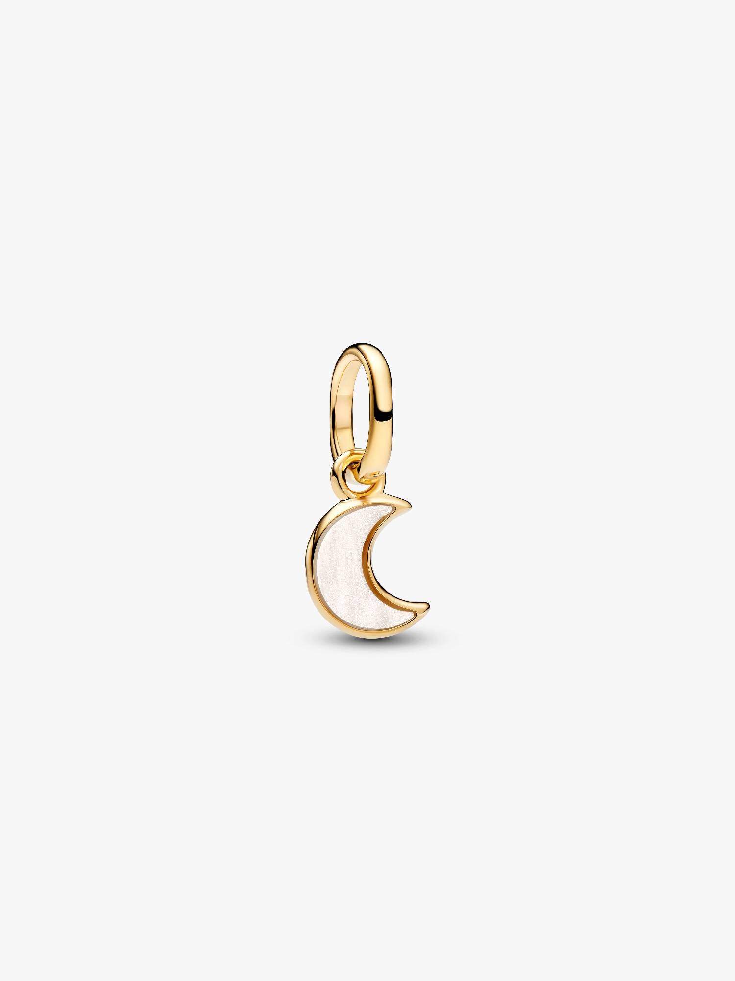 Pandora White Crescent Moon Pendant Mini Charm