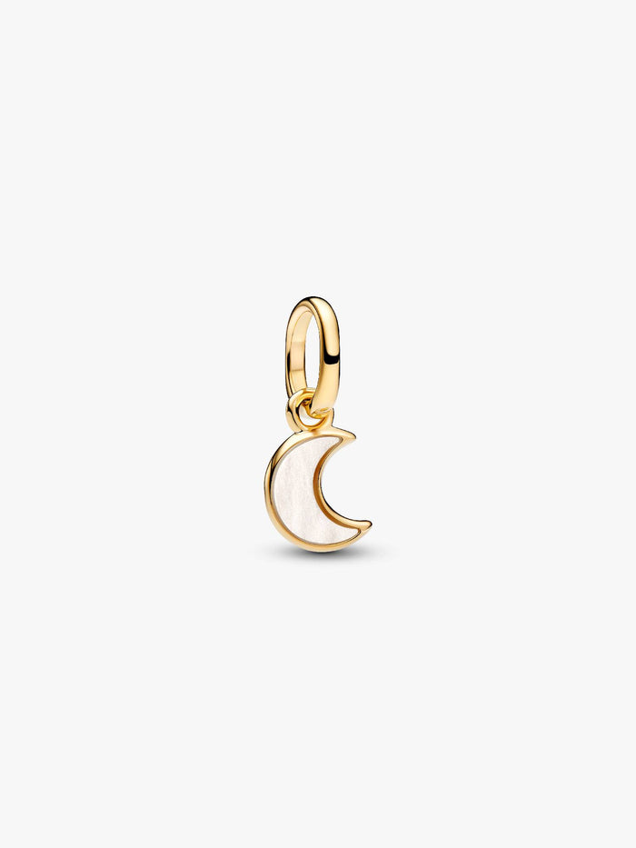 Pandora White Crescent Moon Pendant Mini Charm
