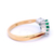 Round Emerald and Diamond Dress Ring in Yellow Gold