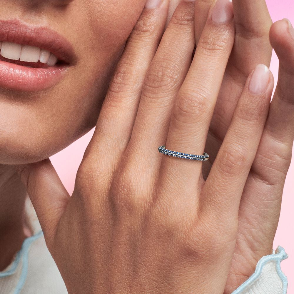 Pandora ME Blue Pavé Ring - 58