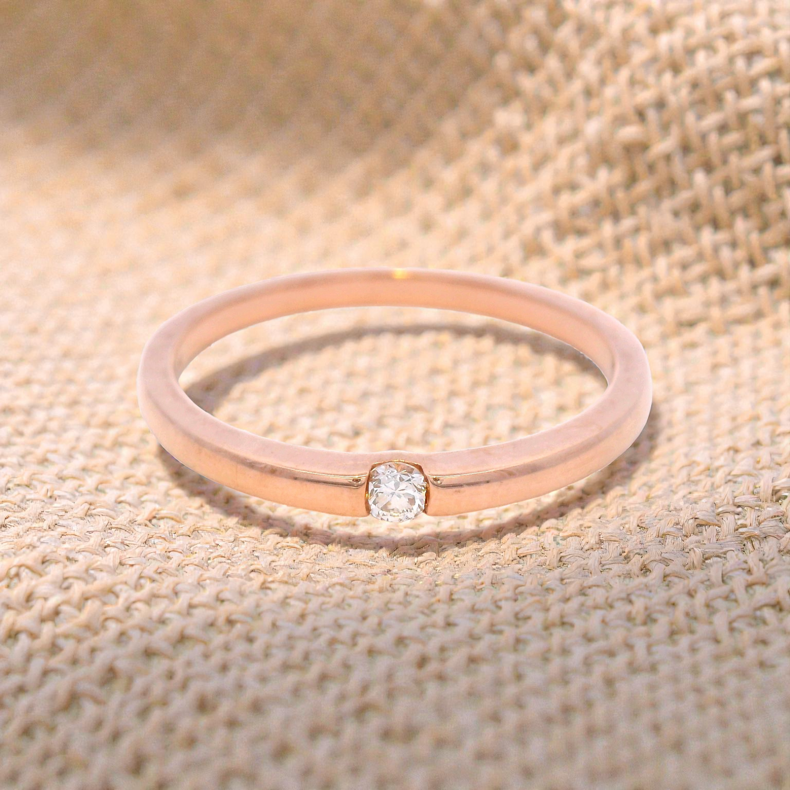 Tension Set Diamond Dress Ring in 9 Carat Rose Gold