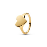 Engravable heart sterling silver ring