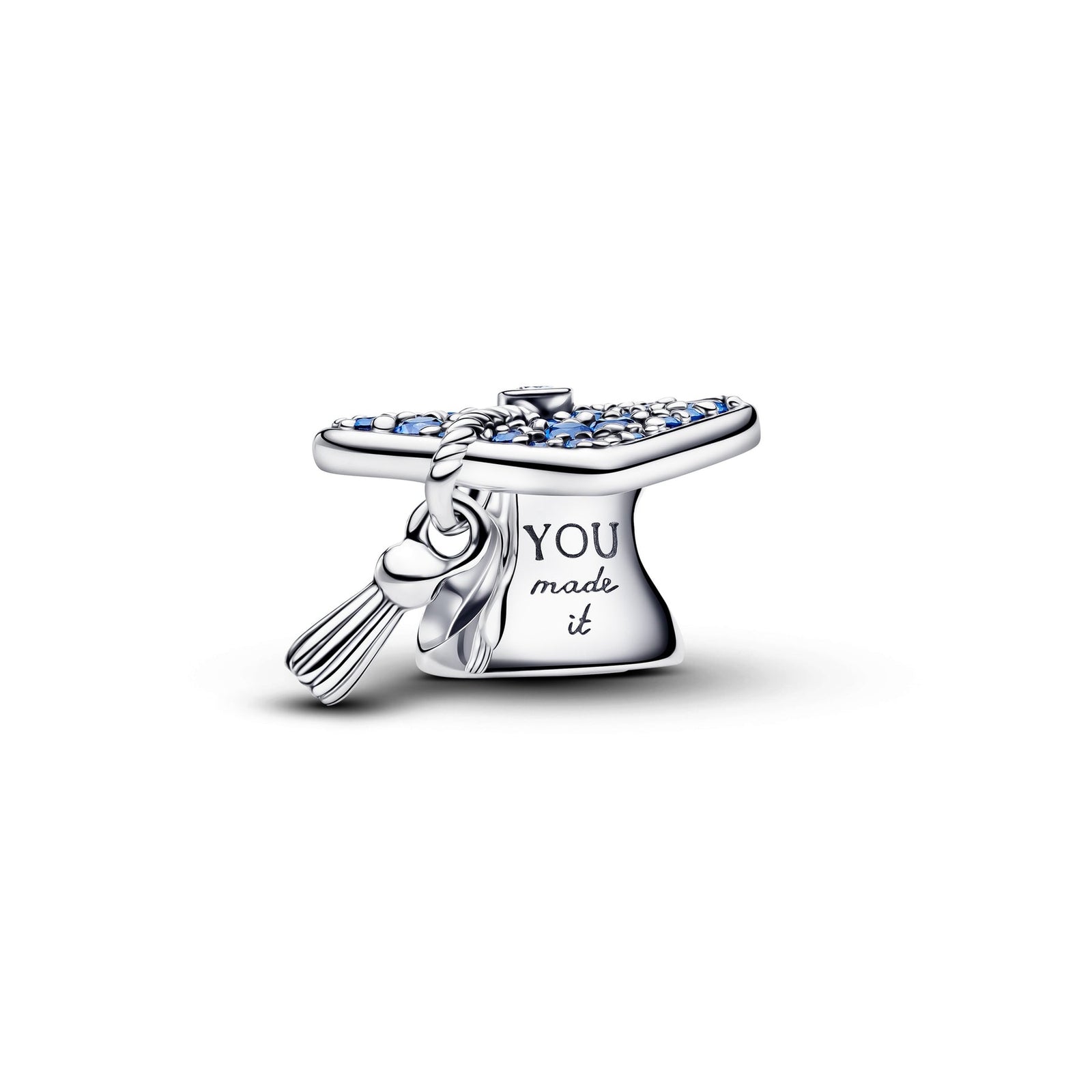 Pandora Sparkling Blue 2026 Graduation Cap Charm
