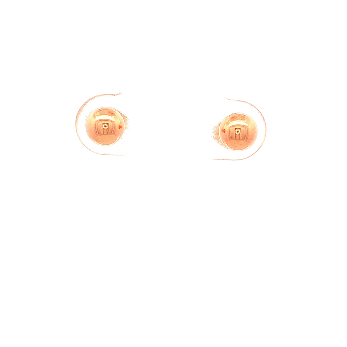 Rose Gold Round Ball Stud Earrings 5mm