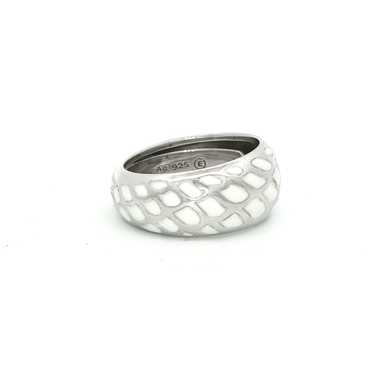 Engelsrufer Silver White Enamel Wing Ring