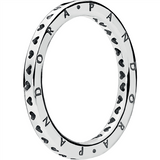 Heart silver logo ring - 60