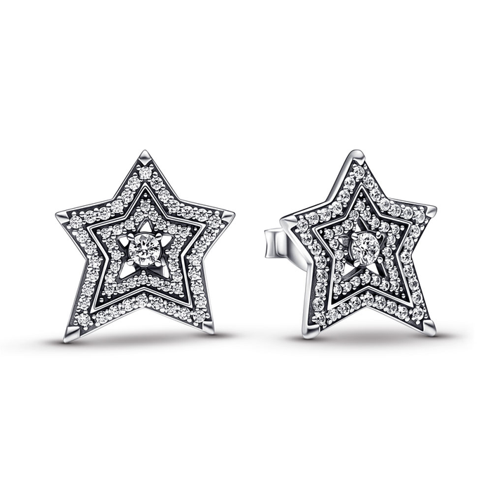 Celestial Asymmetric Star Stud Earrings