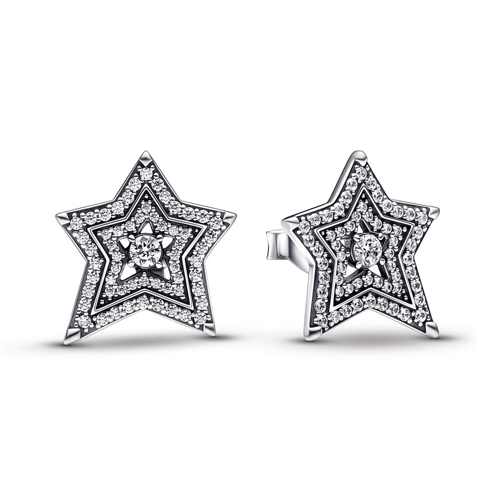 Celestial Asymmetric Star Stud Earrings