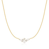 Ania Haie Silver Shell Pearl Cluster Necklace