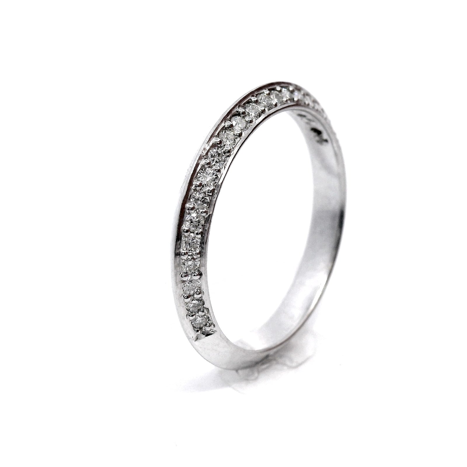 18CT W/G EZIFIT Dia SET WEDDER SZ  O