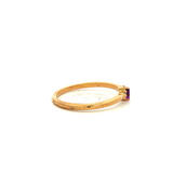 Pear Amethyst Dress Ring in Yellow Gold