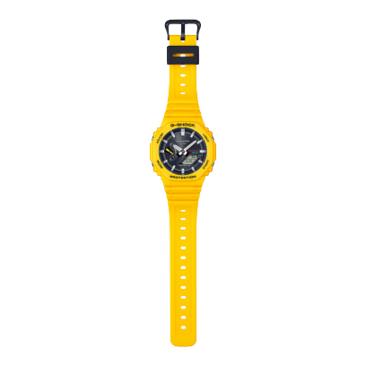 Casio G-Shock Yellow Ana-Digi Mobile Link Bluetooth Watch GA-B2100