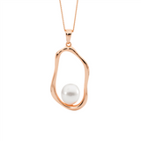 Ellani Open Oval Pendant with Freshwater Pearl