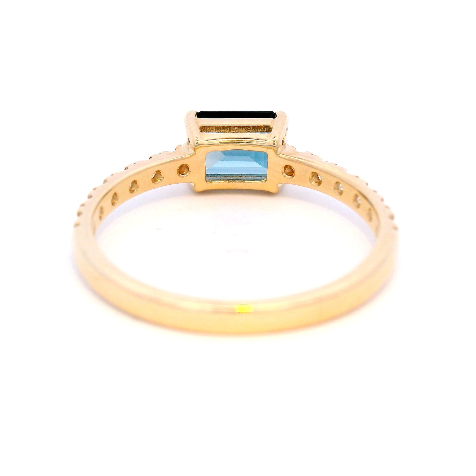 Emerald Cut, London Blue Topaz Dress Ring