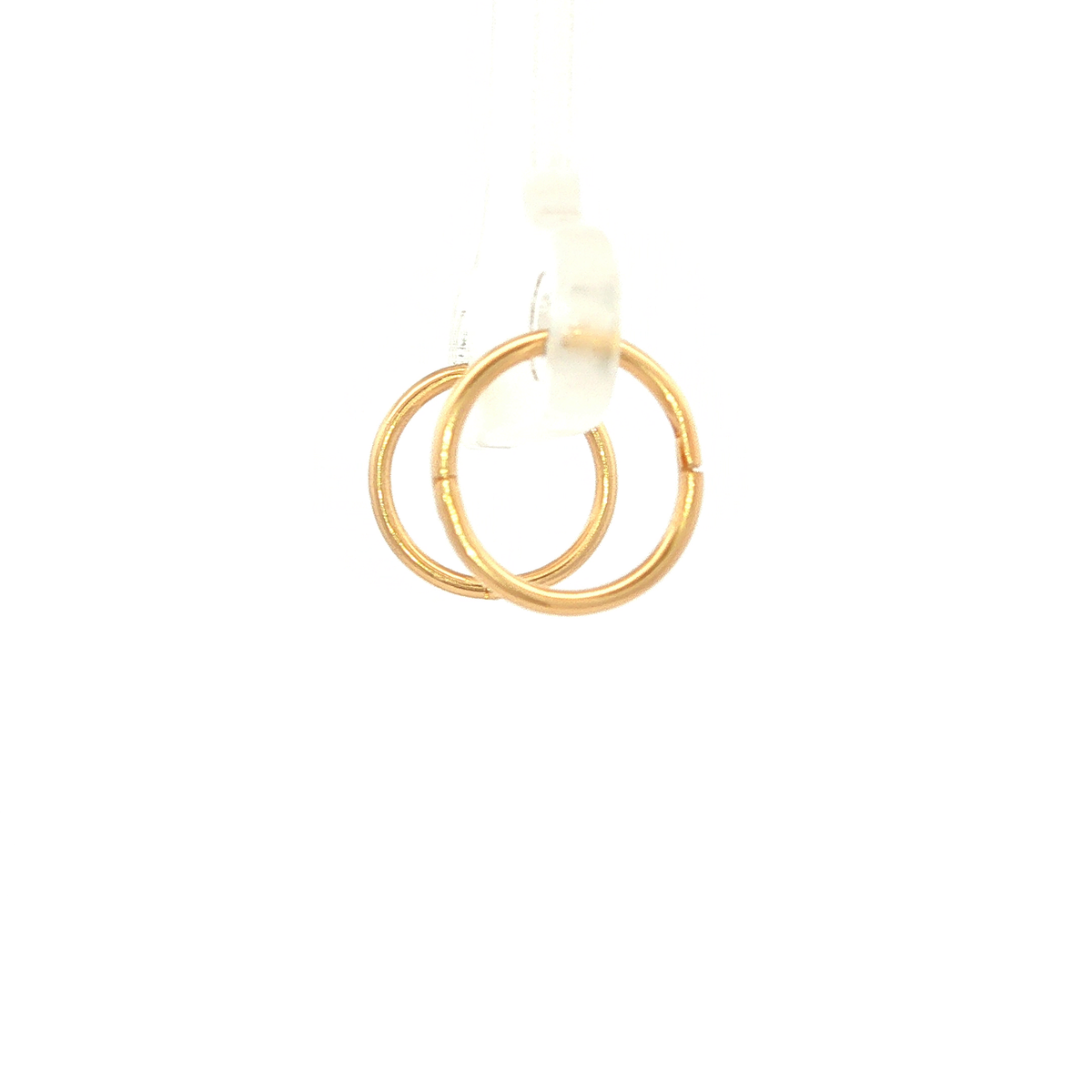 Plain Sleepers Huggie Earring in Yellow Gold