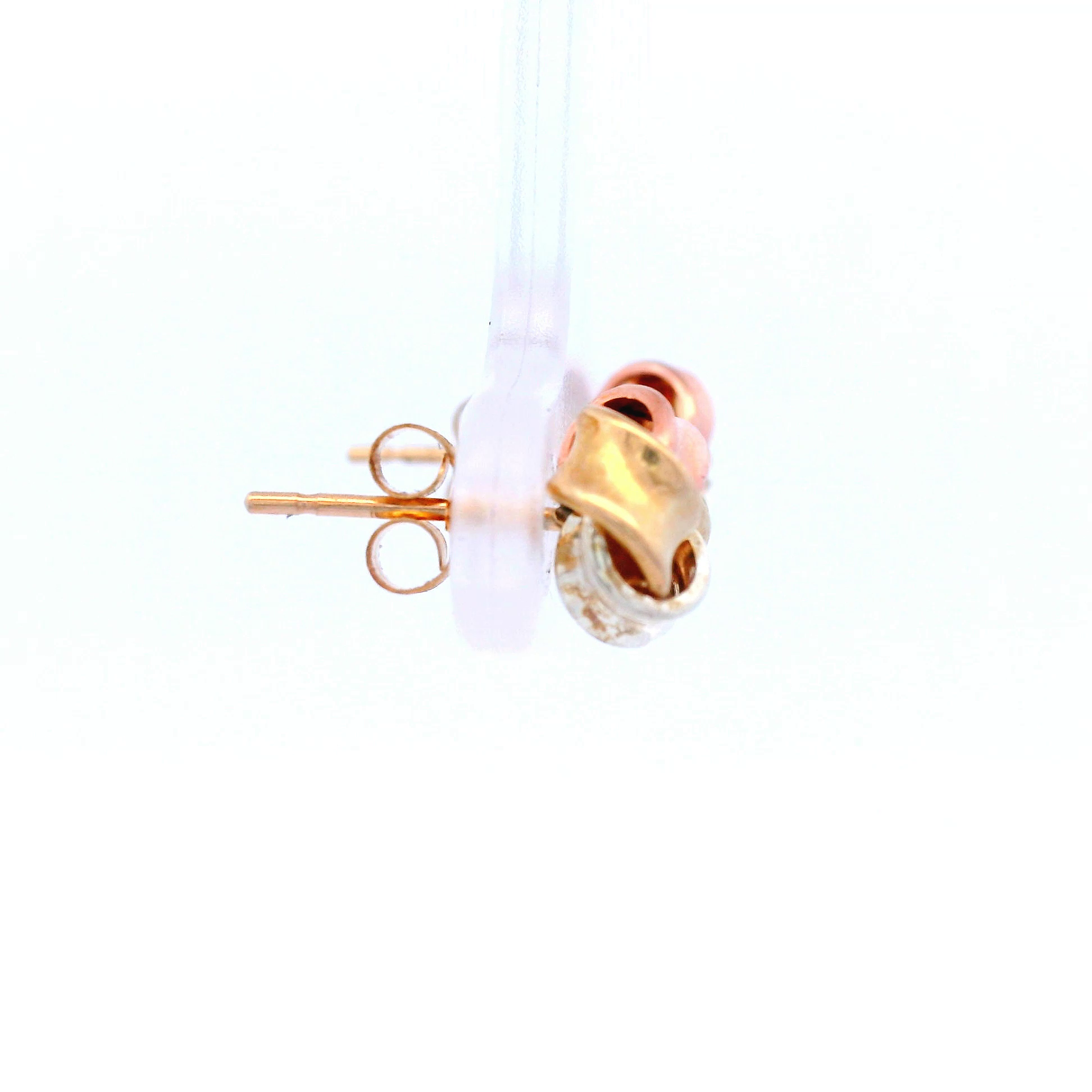 Love Knot Tri Colour Stud Earrings